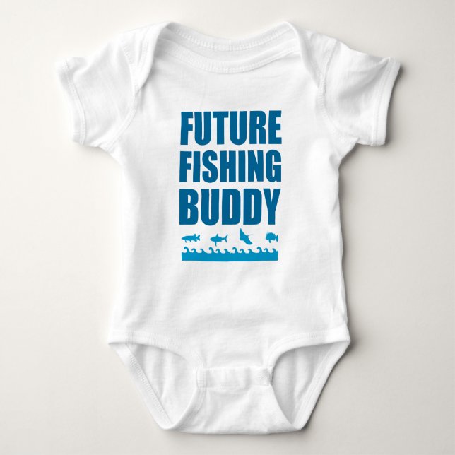Future Fishing Buddy Baby Bodysuit (Front)