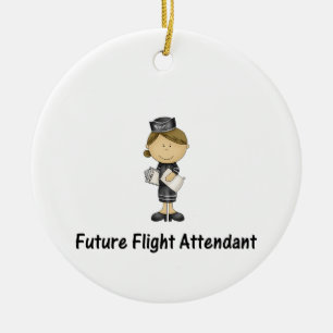 future flight attendant ceramic ornament