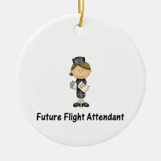 future flight attendant ceramic ornament