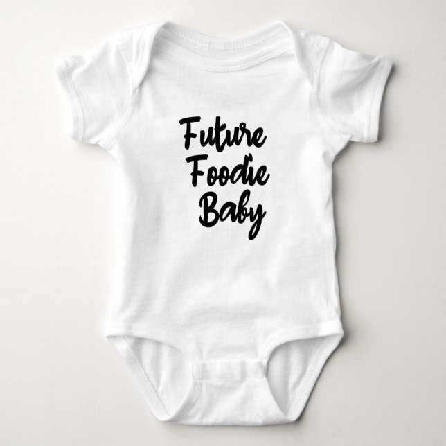 Future Foodie Baby  Cute Baby, Hungry Baby Baby Bodysuit (Front)