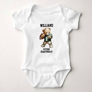 Future Football Player Teddy Bear Baby Bodysuit