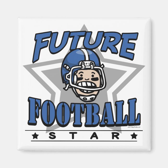 Future Football Star Blue Helmet Magnet (Front)