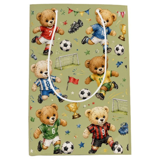 Future Footie Star Team Teddy Medium Gift Bag (Front)
