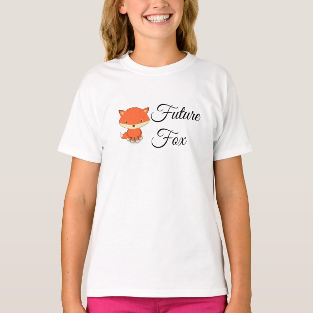 Future Fox - Girl's Ringer T-Shirt (Front)