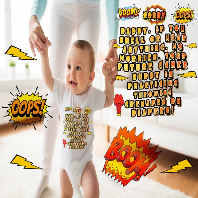 FUTURE GAMING BUDDY BABY BODYSUIT, GAMER DADY GIFT BABY BODYSUIT (gamer buddy baby bodysuit, gift for gamer dads , gamer fathers, newborn gift, toddler gift, )