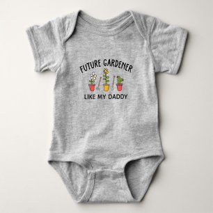 Future Gardener Like My Daddy Landscaper Planting Baby Bodysuit