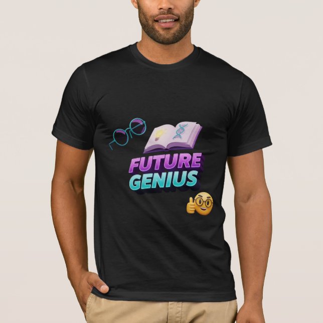Future Genius 3D Science and Learning Design T-Shirt (Front)