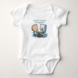 "Future Genius: AI Powered" Funny Baby Gifts Baby  Bodysuit