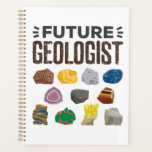 Future Geologist Geology Rocks Gems Planner<br><div class="desc">Cool geology gift for geology student or anyone who loves to study rocks and minerals. Design features assortment of various colourful gems and stones</div>