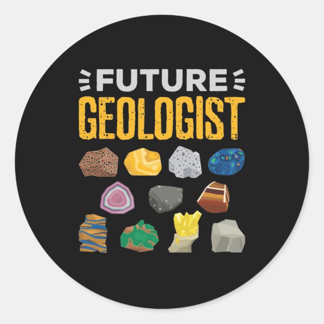 Future Geologist Geology Student Classic Round Sticker (Front)