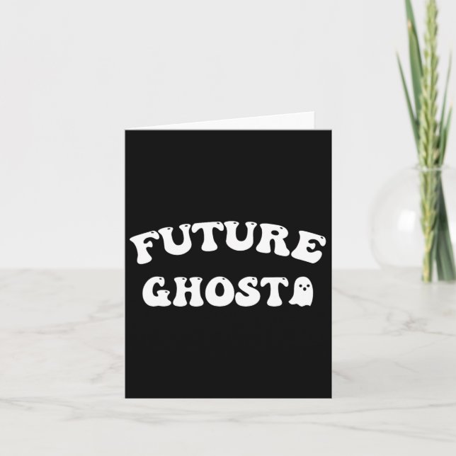 Future Ghost Funny Halloween Costume  Card (Front)