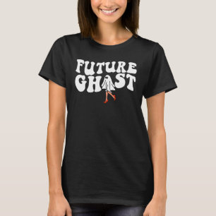 Future Ghost Women's Halloween Theme Retro Groovy T-Shirt