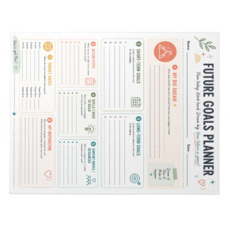 Future Goals Planner Notepad