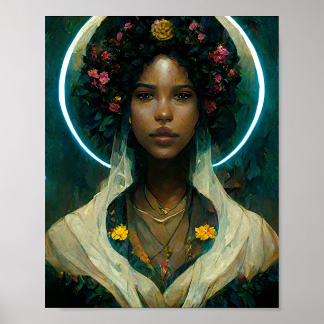 Future Goddess 2 Fantasy Sci-Fi Art Poster (Front)