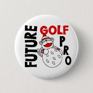 Future Golf Pro Sock Monkey 6 Cm Round Badge