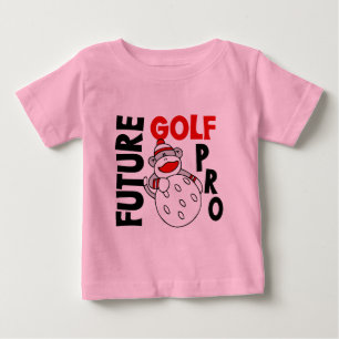 Future Golf Pro Sock Monkey Baby T-Shirt