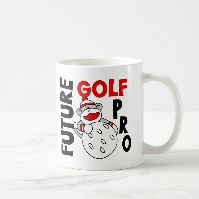 Future Golf Pro Sock Monkey Coffee Mug (Right)