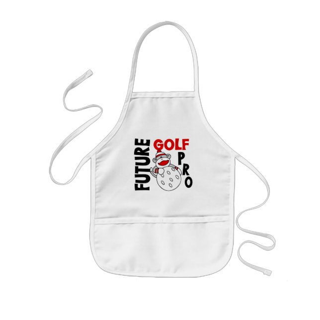 Future Golf Pro Sock Monkey Kids Apron (Front)