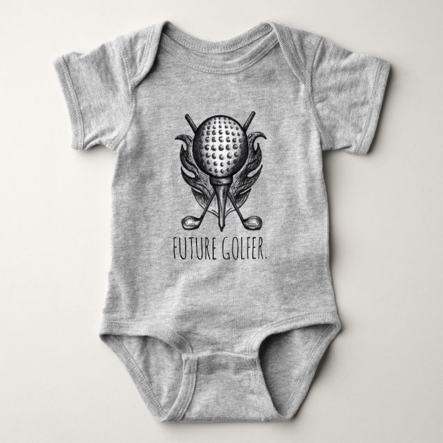 FUTURE GOLFER Golf Clubs Ball Tee Golfing Sports (Front)