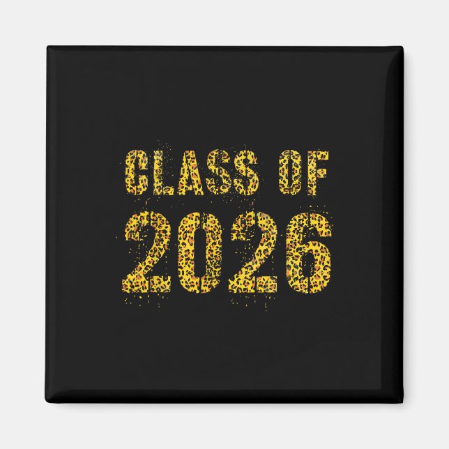 Future Graduation Cl Of 2026 Leopard Print 9th Gra Magnet (Front)