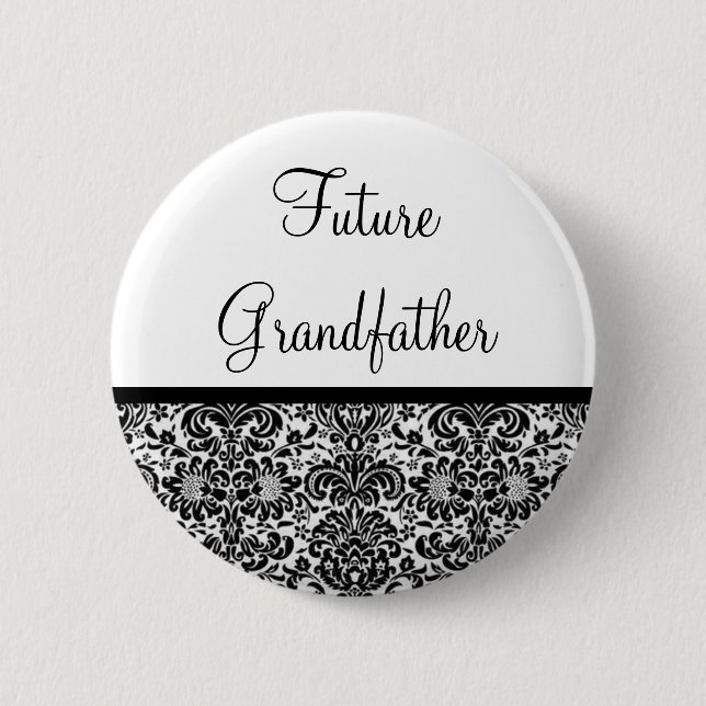 Future Grandfather 6 Cm Round Badge (Front)
