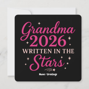 Future Grandma 2026 Celebration Written in Stars Invitation