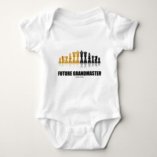 Future Grandmaster (Chess Set) Baby Bodysuit (Front)