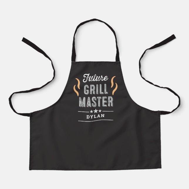Future Grill Master Editable Colour Kid Apron (Front)