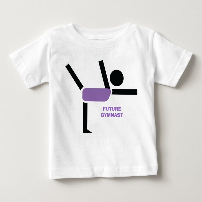 Future gymnast, gymnastics performer custom baby T-Shirt (Front)