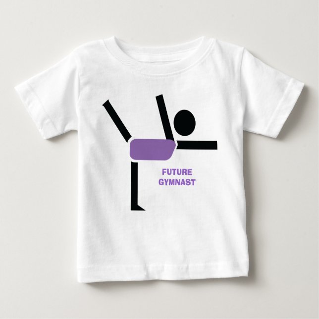 Future gymnast, gymnastics performer custom baby T-Shirt (Front)