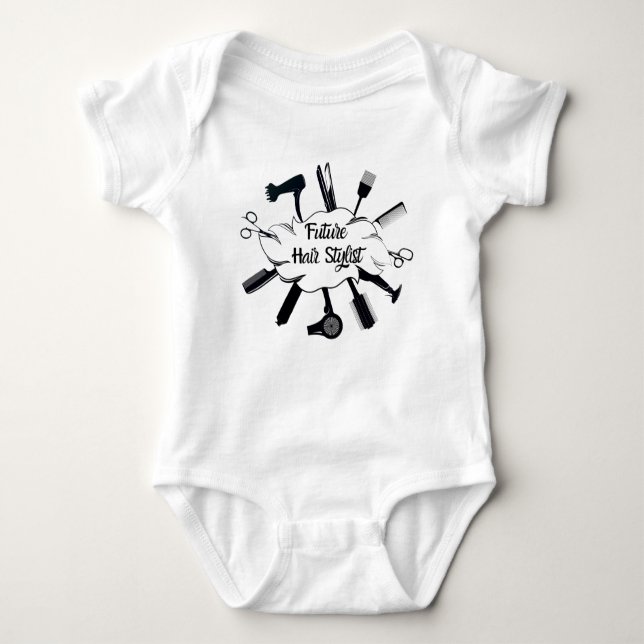 Future Hair Stylist Hair Stylist Baby Bodysuit (Front)