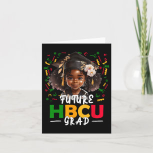 Future Hbcu Grad Afro Black Girl Kids Graduation C Card