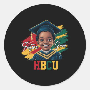 Future Hbcu Grad Black Boys Kids Graduation Hbcu Classic Round Sticker