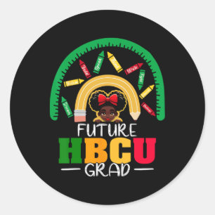 Future Hbcu Grad Black Girl Graduation Hbcu 2 Classic Round Sticker