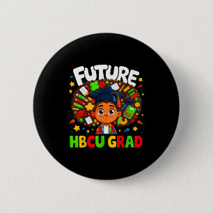 Future hbcu grad black girl kids funny graduation 6 cm round badge