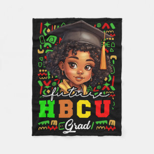 Future Hbcu Grad Black Girl Kids Graduation Hbcu C Fleece Blanket