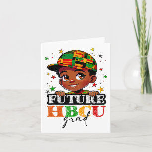 Future Hbcu Grad Black History Boys Kids Graduatio Card