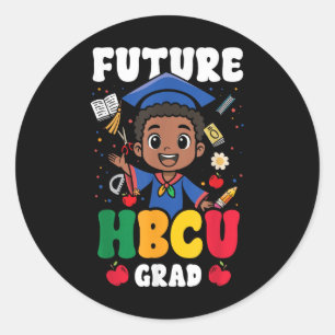 Future Hbcu Grad Boy Black History College Graduat Classic Round Sticker