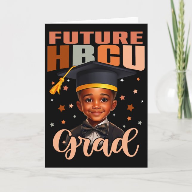 Future Hbcu Grad Boy Graduation Hbcu Future Colleg Card (Front)
