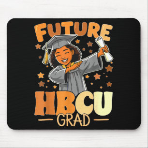 Future hbcu grad dabbing girls college graduation mouse pad
