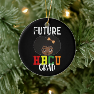 Future HBCU Grad Girl Graduation Black College Ceramic Ornament