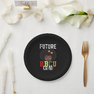 Future HBCU Grad Girl Graduation Black College Paper Plate