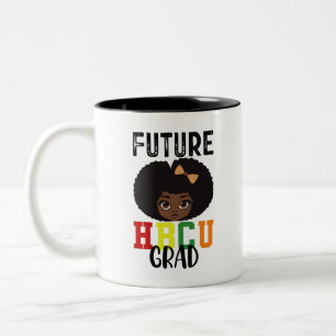 Future HBCU Grad Girl Graduation Black College Two-Tone Coffee Mug