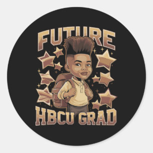 Future Hbcu Grad History Black Boy Graduation Hbcu Classic Round Sticker