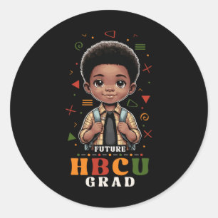Future Hbcu Grad History Black Boy Graduation Hbcu Classic Round Sticker