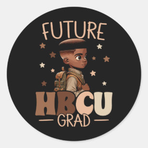 Future Hbcu Grad History Black Boy Graduation Hbcu Classic Round Sticker