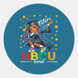 Future Hbcu Grad History Black Classic Round Sticker