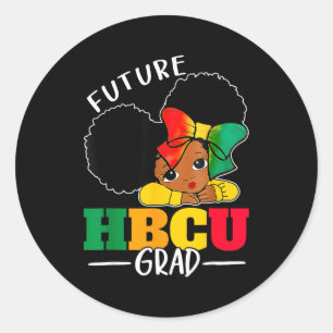 Future Hbcu Grad History Black Girl Graduation Hbc Classic Round Sticker