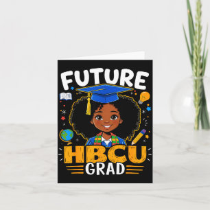 Future hbcu grad kids black girl afro black histor card
