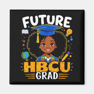 Future Hbcu Grad Kids Black Girl Afro Black Histor Magnet